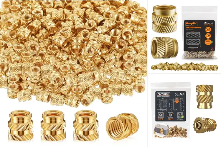 Detailed view of Best Brass M4 Inserts for Stronger, Reliable 3D Prints