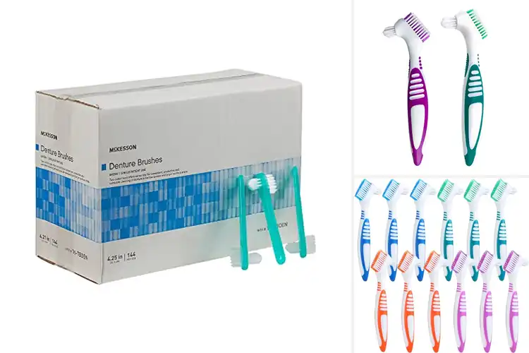 Detailed view of Best Green Handle Denture Brushes