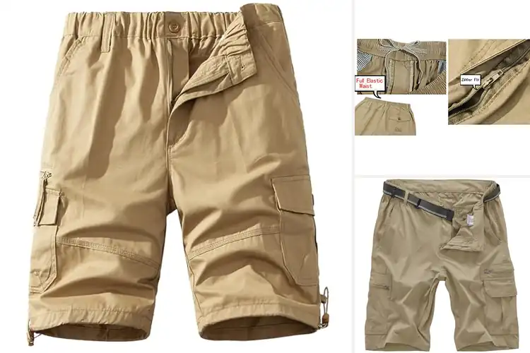 Detailed view of Best Men’s Adjustable Waist Shorts