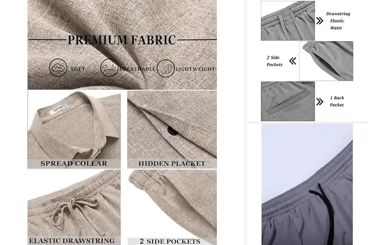 Detailed view of Best Men’s Shorts Sets: Top Picks for Comfort & Style