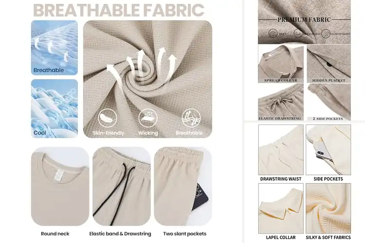 Detailed view of Best Men’s Summer Casual Sets for Cool, Fresh Style
