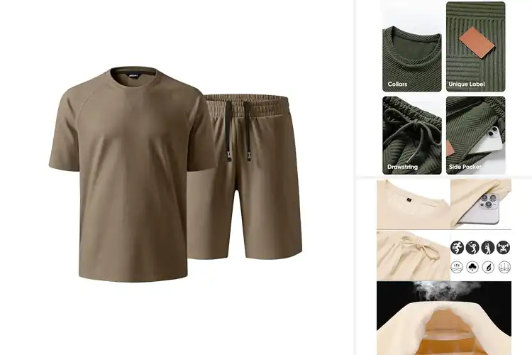 Detailed view of Best Men’s T-Shirt and Shorts Sets